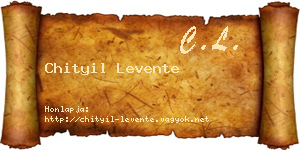 Chityil Levente névjegykártya