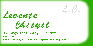 levente chityil business card